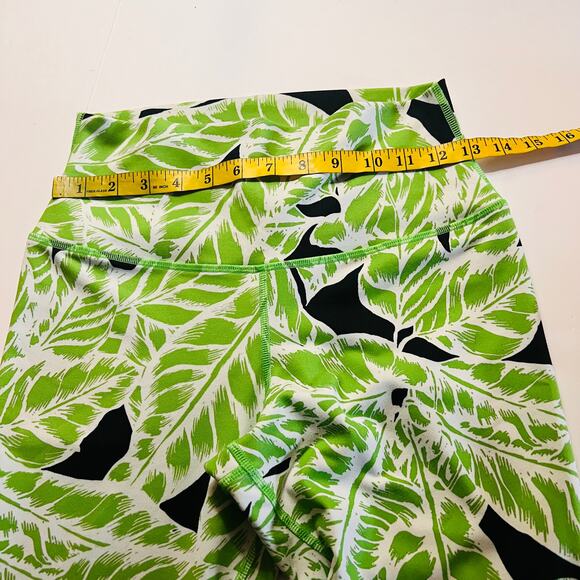 Alo Palm Springs Printed High Rise Leggings Size S Small Green Cream - Picture 7 of 10